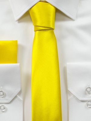 Sarı Saten Kravat
